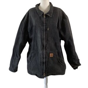 Carhartt Sherpa Lined Duck Canvas Ridge Field Jacket 2XL Tall